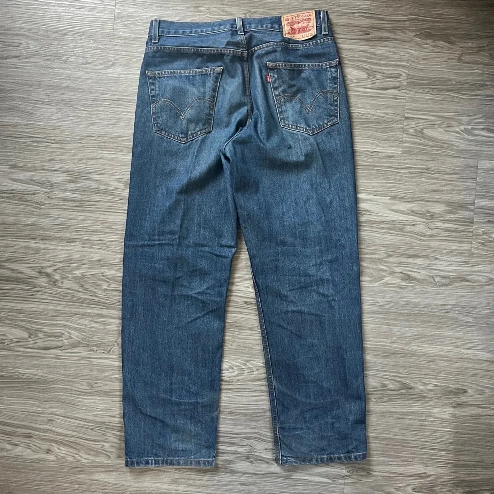 Levis 550 Relaxed Fit Jeans Men 33x30 Dark Wash Blue Denim 100% Cotton 550-0216